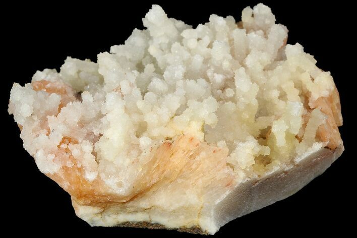 Stilbite Crystals on Sparkling Quartz Chalcedony - India #183978